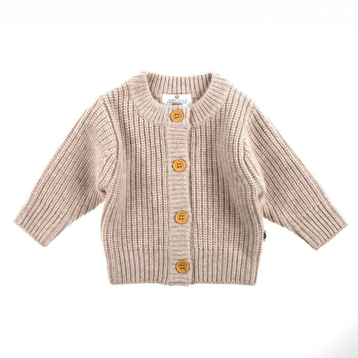 Gebreid Vestje Baby - Merinowol - Beige