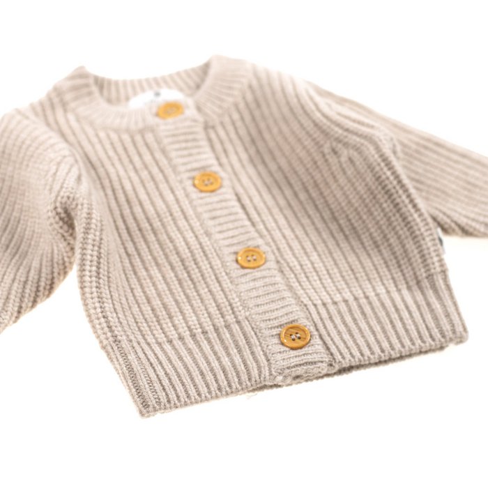 Gebreid Vestje Baby - Merinowol - Beige