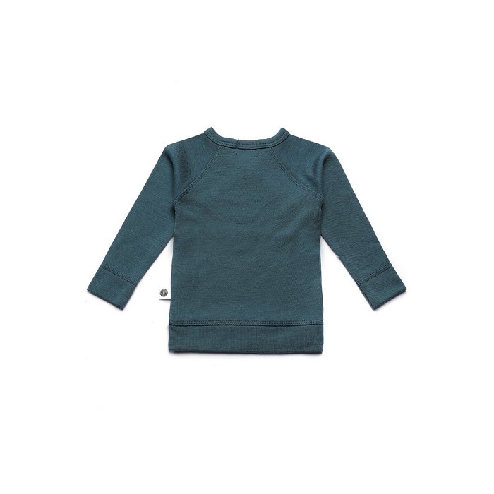 Kindertrui overslag - Merinowol - Orion Blue