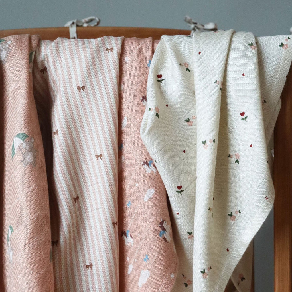 Bamboo muslin swaddle hydrofiele doeken 2 stuks