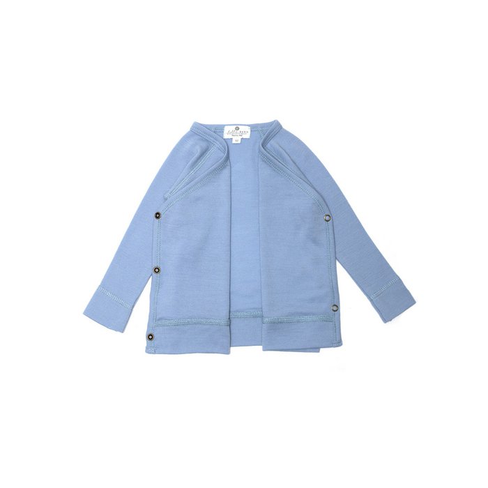 Kinder overslagtrui - Merinowol - Blue Fog