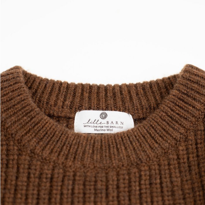 Gebreide Trui Baby - Merinowol - Bruin