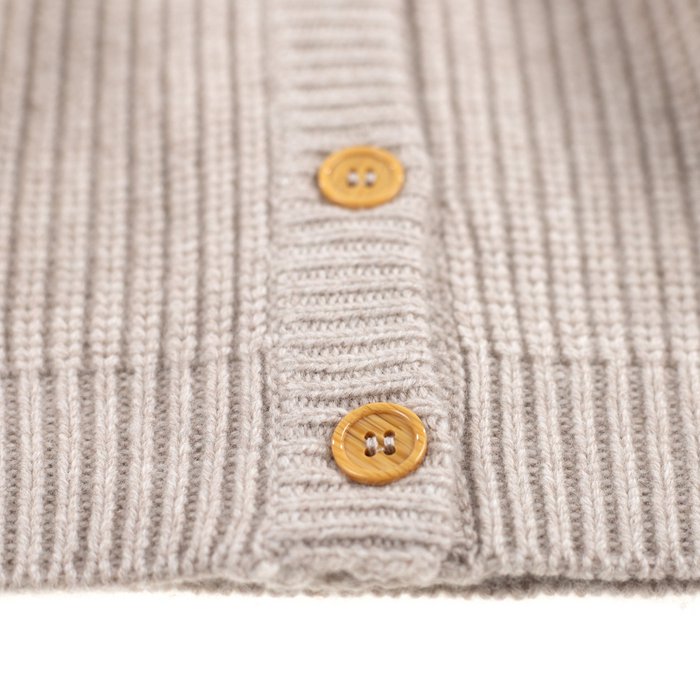 Gebreid Vestje Baby - Merinowol - Beige