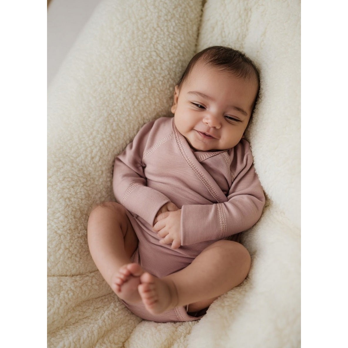 Overslagromper - Merinowol - Misty Rose