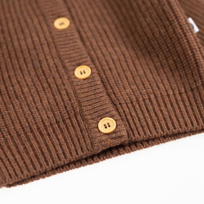 Gebreid Vestje Baby - Merinowol - Bruin