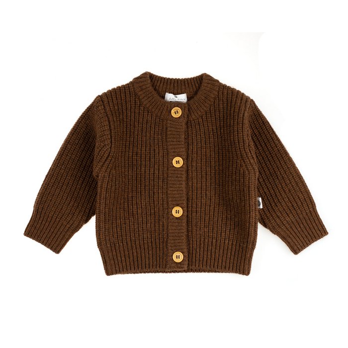 Gebreid Vestje Baby - Merinowol - Bruin