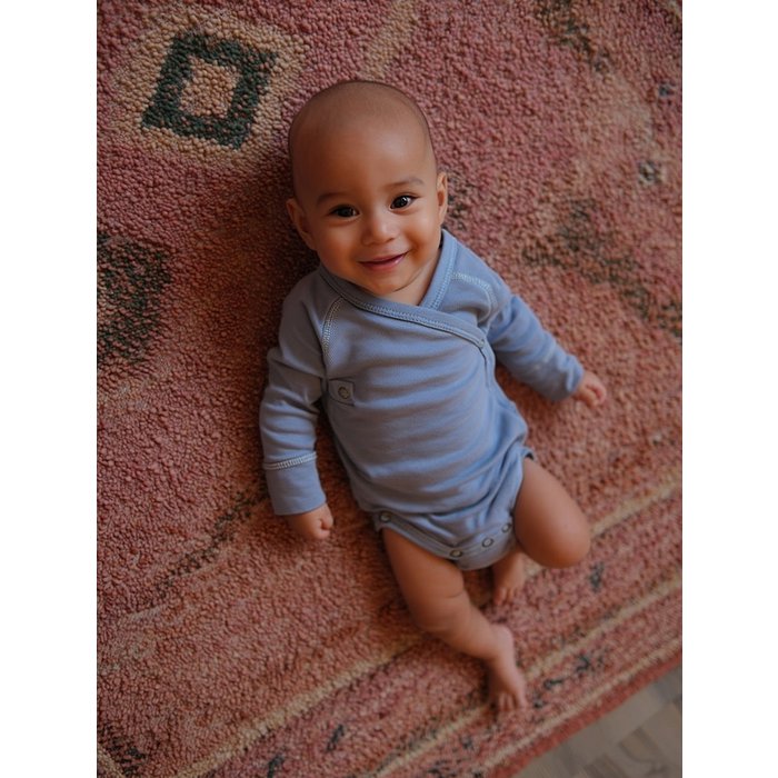 Overslagromper - Merinowol - Blue Fog