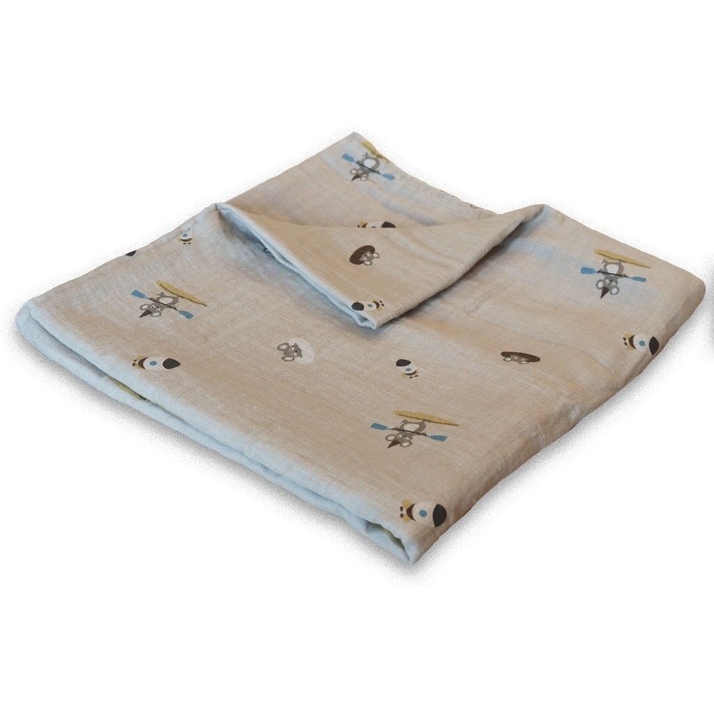 Baby Hydrofiele Doek / swaddle beige surfer