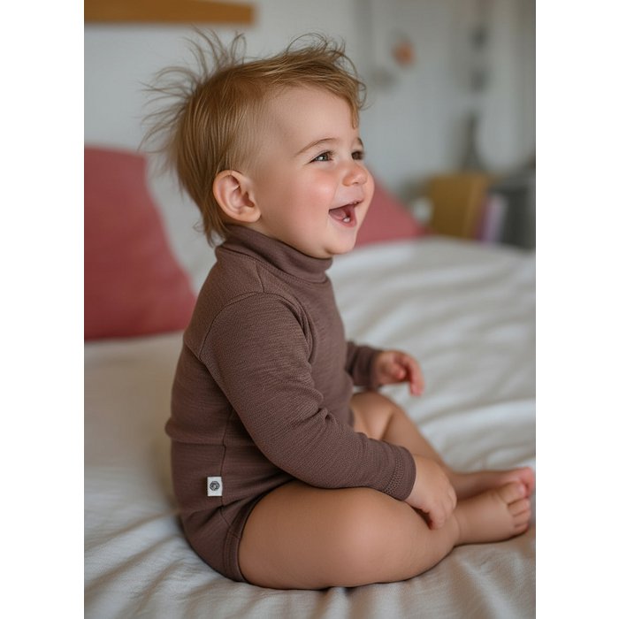 Romper met col - Merinowol - Peppercorn