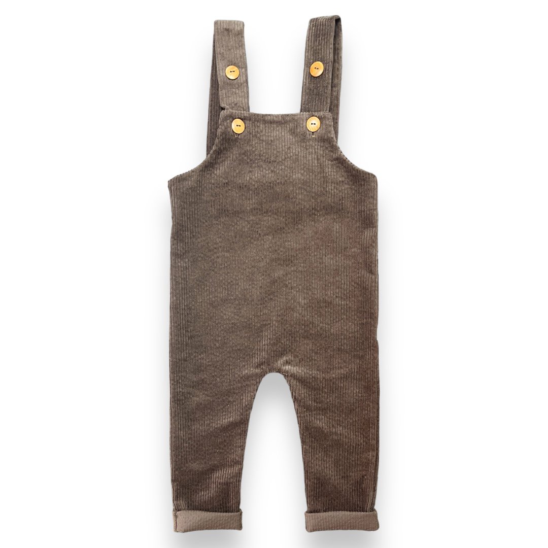 Tuinbroek corduroy donker bruin