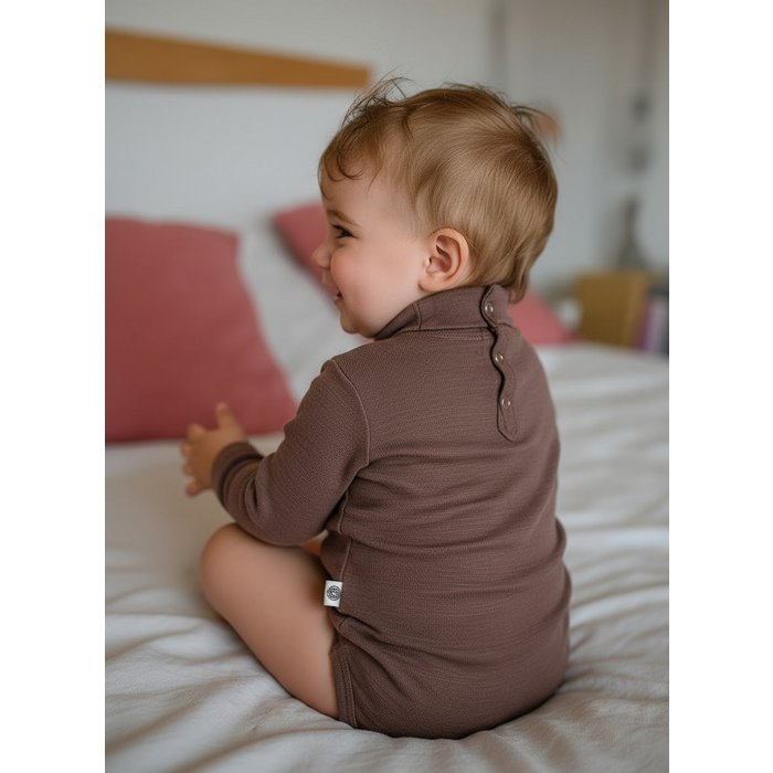 Romper met col - Merinowol - Peppercorn