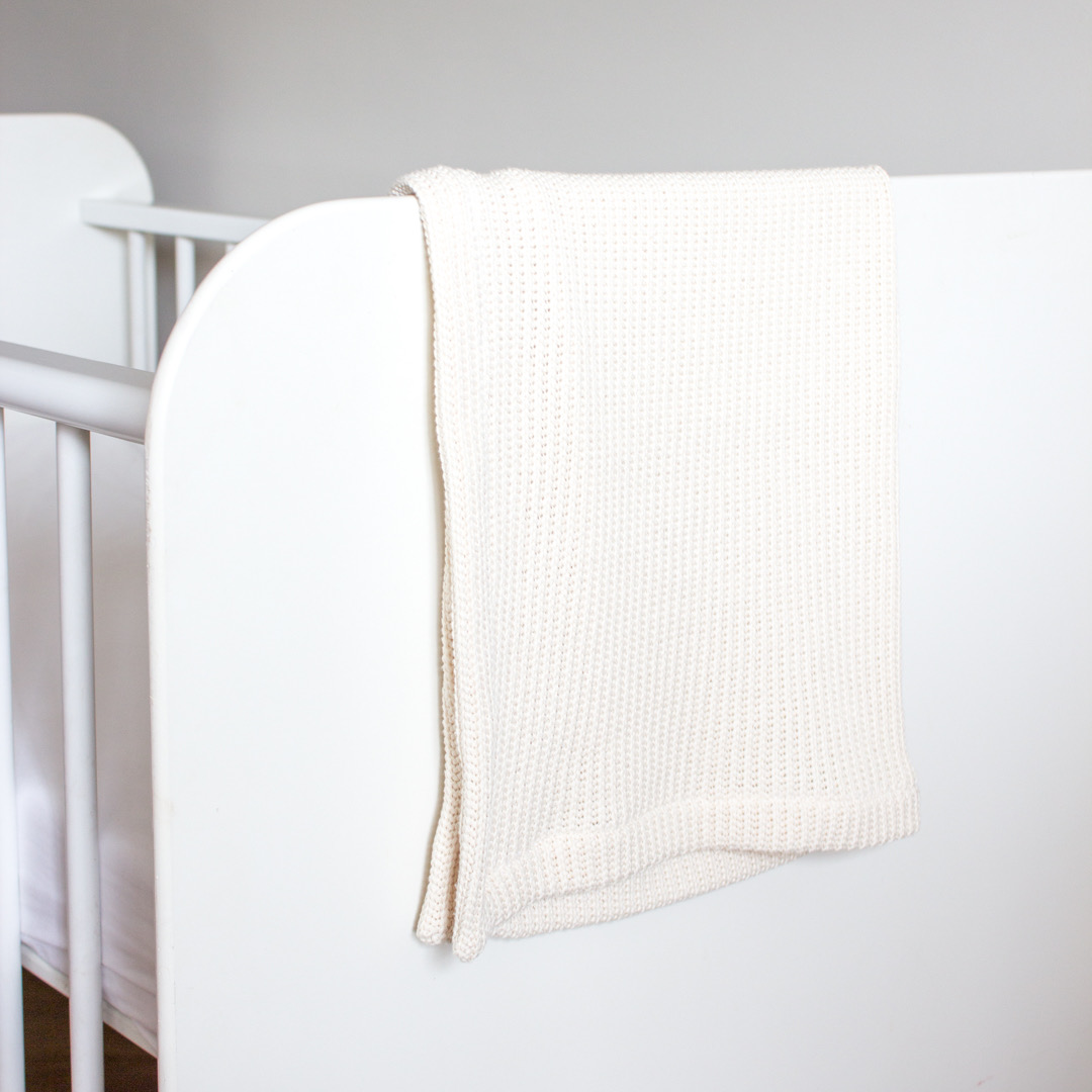 Babydeken big knit natural
