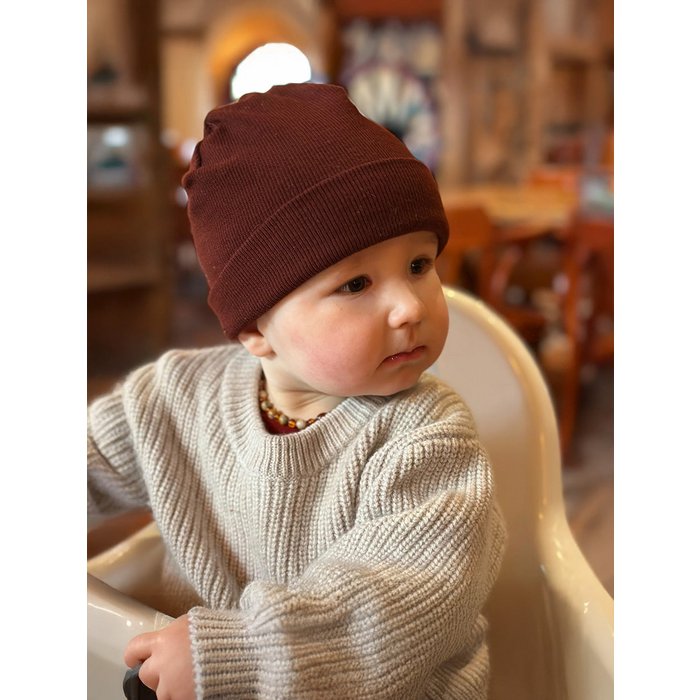 Gebreide Trui Baby - Merinowol - Beige