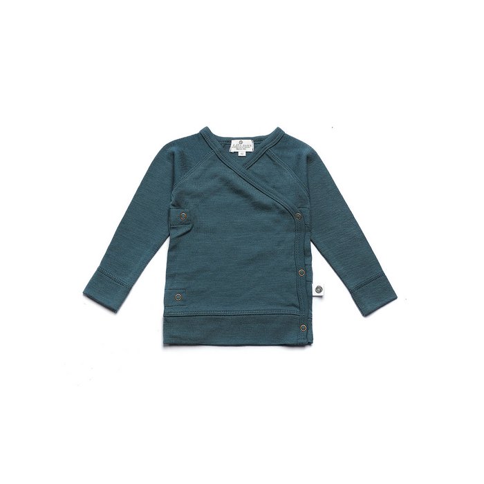 Kindertrui overslag - Merinowol - Orion Blue