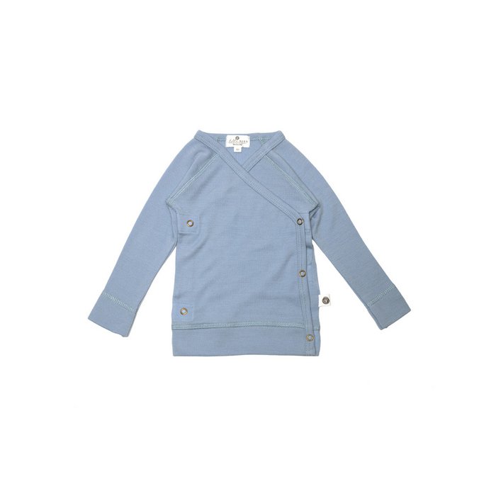 Kinder overslagtrui - Merinowol - Blue Fog